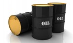 black-oil-barrels-with-mark-on-white-background