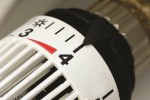 Heizungsthermostat auf hoher Stufe