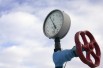 A pressure gauge is pictured at a Ukrainian gas compressor station in the village of Boyarka