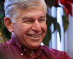 (Boston, MA - 12/22/15) Former Gov. Michael Dukakis talks with the Herald, Tuesday, December 22, 2015. Staff photo by Angela Rowlings.