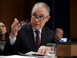 Oklahoma Attorney General Scott Pruitt testifies on his nomination to be administrator of the Environmental Protection Agency in Washington.