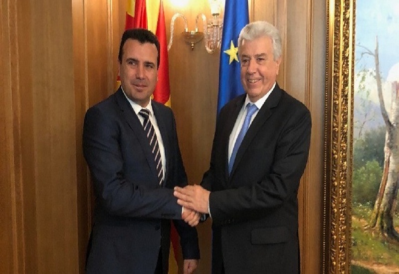 Συνάντηση Μανώλη Παναγιωτάκη με τον πρωθυπουργό της πΓΔΜ