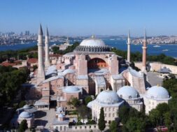 Byzantine-era monument of Hagia Sophia or Ayasofya is seen in Istanbul