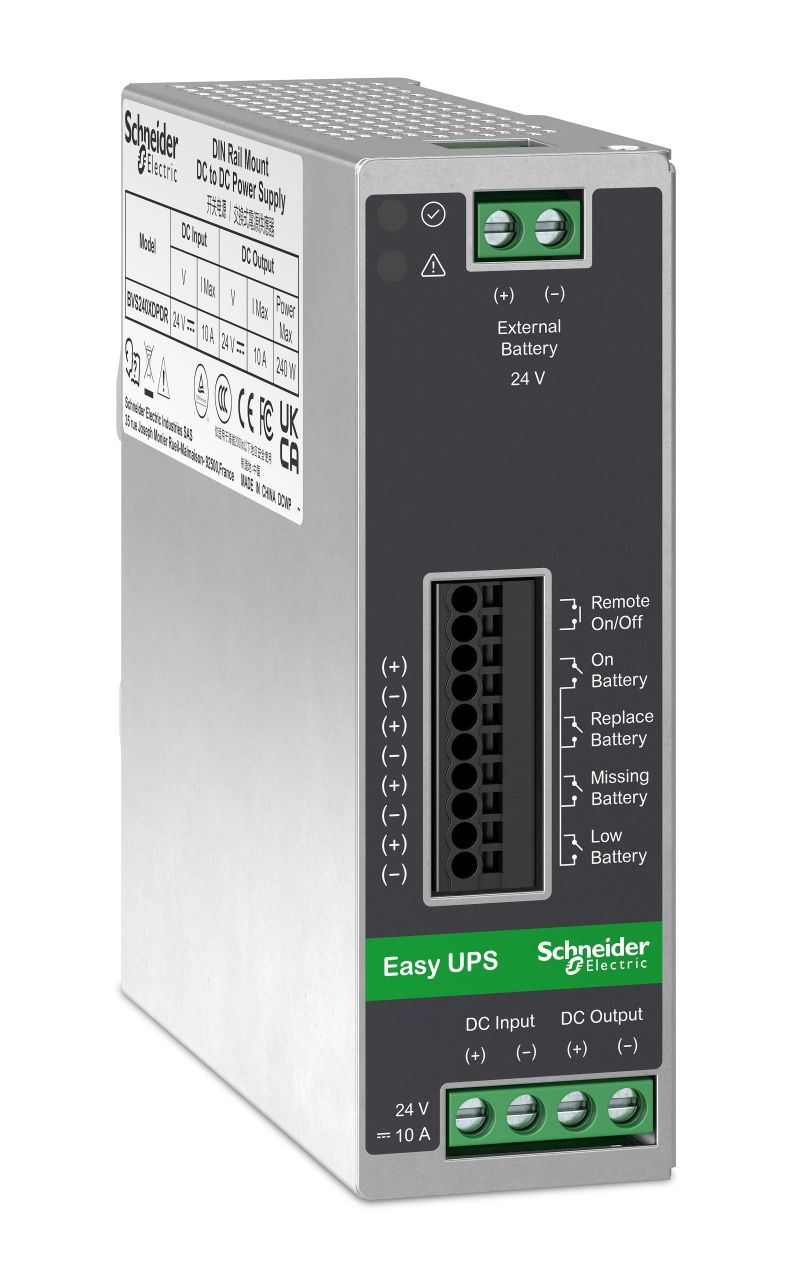 Schneider Electric: Παρουσιάζει το νέο βιομηχανικό UPS Easy UPS 24V DC DIN Rail
