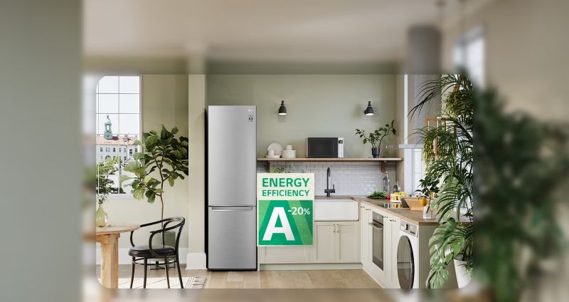 Ο νέος ψυγειοκαταψύκτης της LG διακρίνεται για την κορυφαία ενεργειακή απόδοση