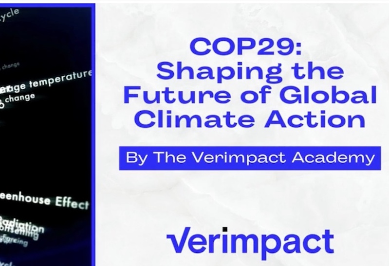 Νέο διαδικτυακό μάθημα για την COP29 του ΟΗΕ από την Verimpact Academy