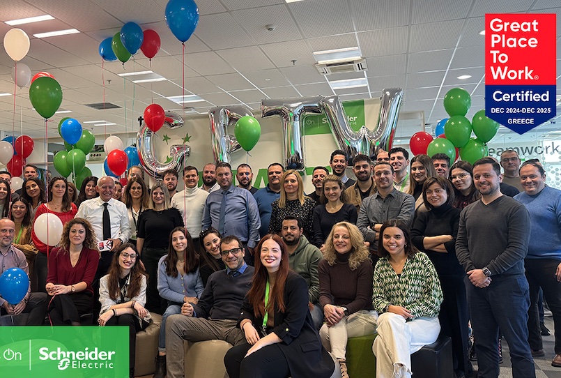 Η Schneider Electric πιστοποιήθηκε ως Great Place To Work για δεύτερη συνεχή χρονιά