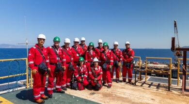 Energean-EnEarth and Energy Observer’s teams at Prinos’ Delta Platform