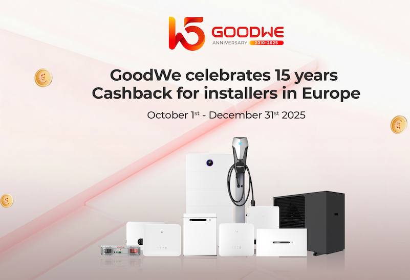 Η GoodWe γιορτάζει τα 15 χρόνια της με επιστροφή χρημάτων για τους εγκαταστάτες της στην Ευρώπη